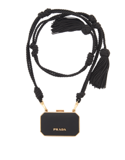 Prada Minaudiere, Silk, Black, 3*